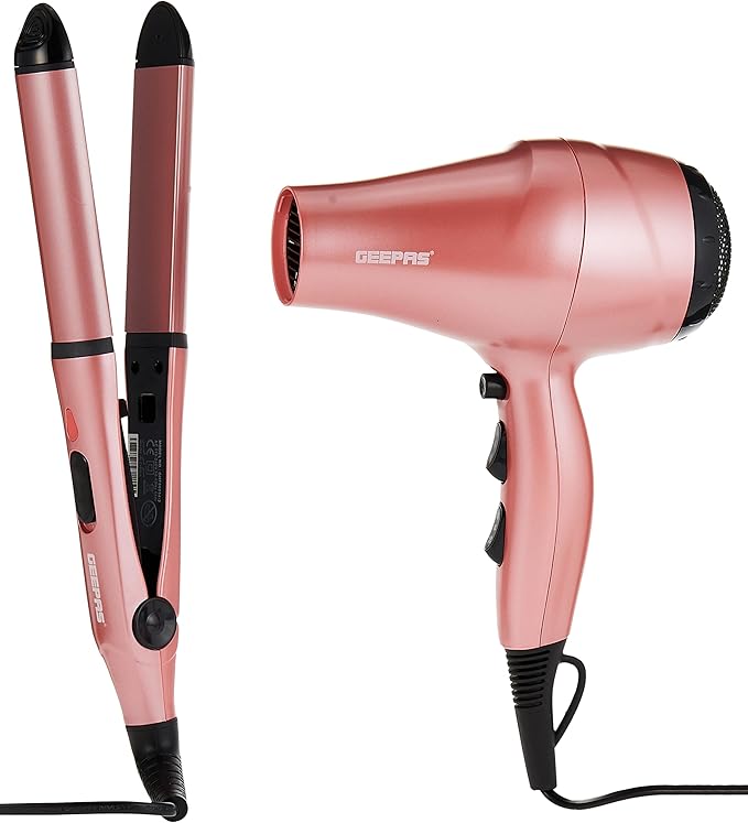 GEEPAS 4 in 1 Portable Hair Dryer, Straightener, Curler, Round Brush with Eva Bag Set 2000W - GHF86054 - Al Kabayel Discount CentreGEEPAS 4 in 1 Portable Hair Dryer, Straightener, Curler, Round Brush with Eva Bag Set 2000W - GHF86054Personal Care & Styling ToolsGEEPASAl Kabayel Discount Centre