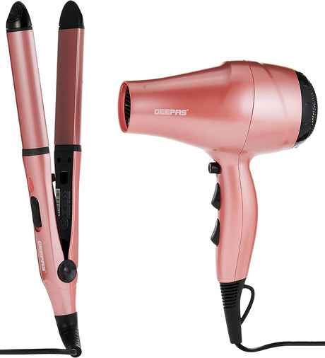 Geepas 4 in 1 Portable Hair Dryer, Straightener, Curler with Eva Bag Hair Dressing Set - Al Kabayel Discount CentreGeepas 4 in 1 Portable Hair Dryer, Straightener, Curler with Eva Bag Hair Dressing SetHair DryerGEEPASAl Kabayel Discount Centre