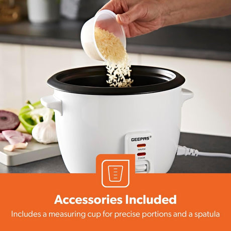 Geepas 400W Rice Cooker with Non - Stick Cooking Pot, 1 Liter Capacity - Al Kabayel Discount CentreGeepas 400W Rice Cooker with Non - Stick Cooking Pot, 1 Liter CapacityRice CookersGEEPASAl Kabayel Discount Centre