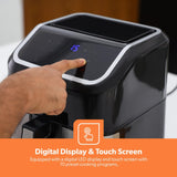 Geepas 5L Digital Air Fryer with Vortex – 10 - in - 1 Convection Air Fryer with LED Touchscreen, 60 Minutes Timer & Non - Stick Basket – Oil Free Toaster Oven - Al Kabayel Discount CentreGeepas 5L Digital Air Fryer with Vortex – 10 - in - 1 Convection Air Fryer with LED Touchscreen, 60 Minutes Timer & Non - Stick Basket – Oil Free Toaster OvenAir FryersGEEPASAl Kabayel Discount Centre