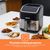 Geepas 5L Digital Air Fryer with Vortex – 10 - in - 1 Convection Air Fryer with LED Touchscreen, 60 Minutes Timer & Non - Stick Basket – Oil Free Toaster Oven - Al Kabayel Discount CentreGeepas 5L Digital Air Fryer with Vortex – 10 - in - 1 Convection Air Fryer with LED Touchscreen, 60 Minutes Timer & Non - Stick Basket – Oil Free Toaster OvenAir FryersGEEPASAl Kabayel Discount Centre