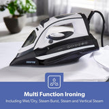 Geepas Ceramic Steam Iron, Temperature Control, Gsi24025 Ceramic Sole Plate, Wet And Dry Self Cleaning Function Powerful Steam Burst 480ML Water Tank - Al Kabayel Discount CentreGeepas Ceramic Steam Iron, Temperature Control, Gsi24025 Ceramic Sole Plate, Wet And Dry Self Cleaning Function Powerful Steam Burst 480ML Water TankIrons & SteamersGEEPASAl Kabayel Discount Centre