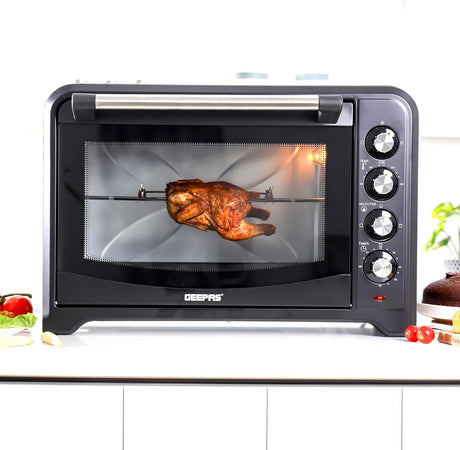 Geepas Electric Oven 60L with Rotisserie & Convection GO4401 - Al Kabayel Discount CentreGeepas Electric Oven 60L with Rotisserie & Convection GO4401OvensGEEPASAl Kabayel Discount Centre