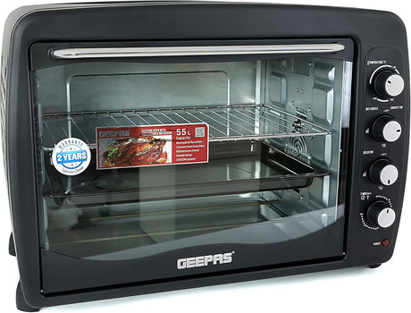 Geepas Electric Oven 60L with Rotisserie & Convection GO4401 - Al Kabayel Discount CentreGeepas Electric Oven 60L with Rotisserie & Convection GO4401OvensGEEPASAl Kabayel Discount Centre