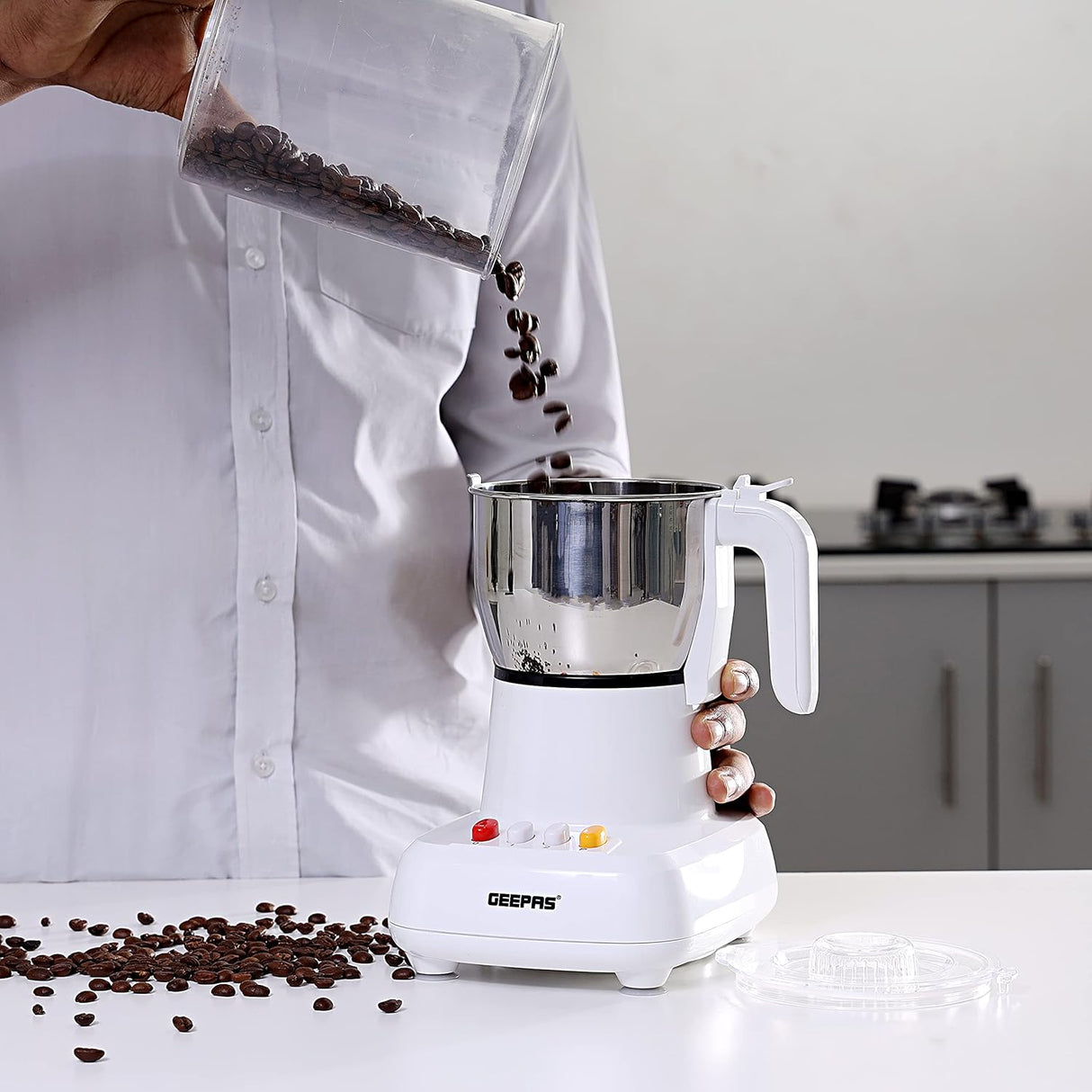 Geepas Food Processor, Stainless Steel Cutting Blade, GCG286 | Transparent Lid | 600W Motor with Overheat Protection | Ideal for Coffee Beans, Spices, & Dried Nuts Grinding - Al Kabayel Discount CentreGeepas Food Processor, Stainless Steel Cutting Blade, GCG286 | Transparent Lid | 600W Motor with Overheat Protection | Ideal for Coffee Beans, Spices, & Dried Nuts GrindingBlenders, Mixers & Food ProcessorsGEEPASAl Kabayel Discount Centre