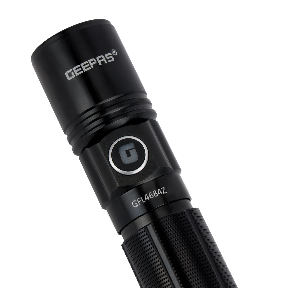 Geepas GFL4684Z VIP Series LED Flashlight | Premium Black Design | High Brightness Light | Long Battery Life and Durable Build - Al Kabayel Discount CentreGeepas GFL4684Z VIP Series LED Flashlight | Premium Black Design | High Brightness Light | Long Battery Life and Durable BuildHandheld FlashlightsGEEPASAl Kabayel Discount Centre