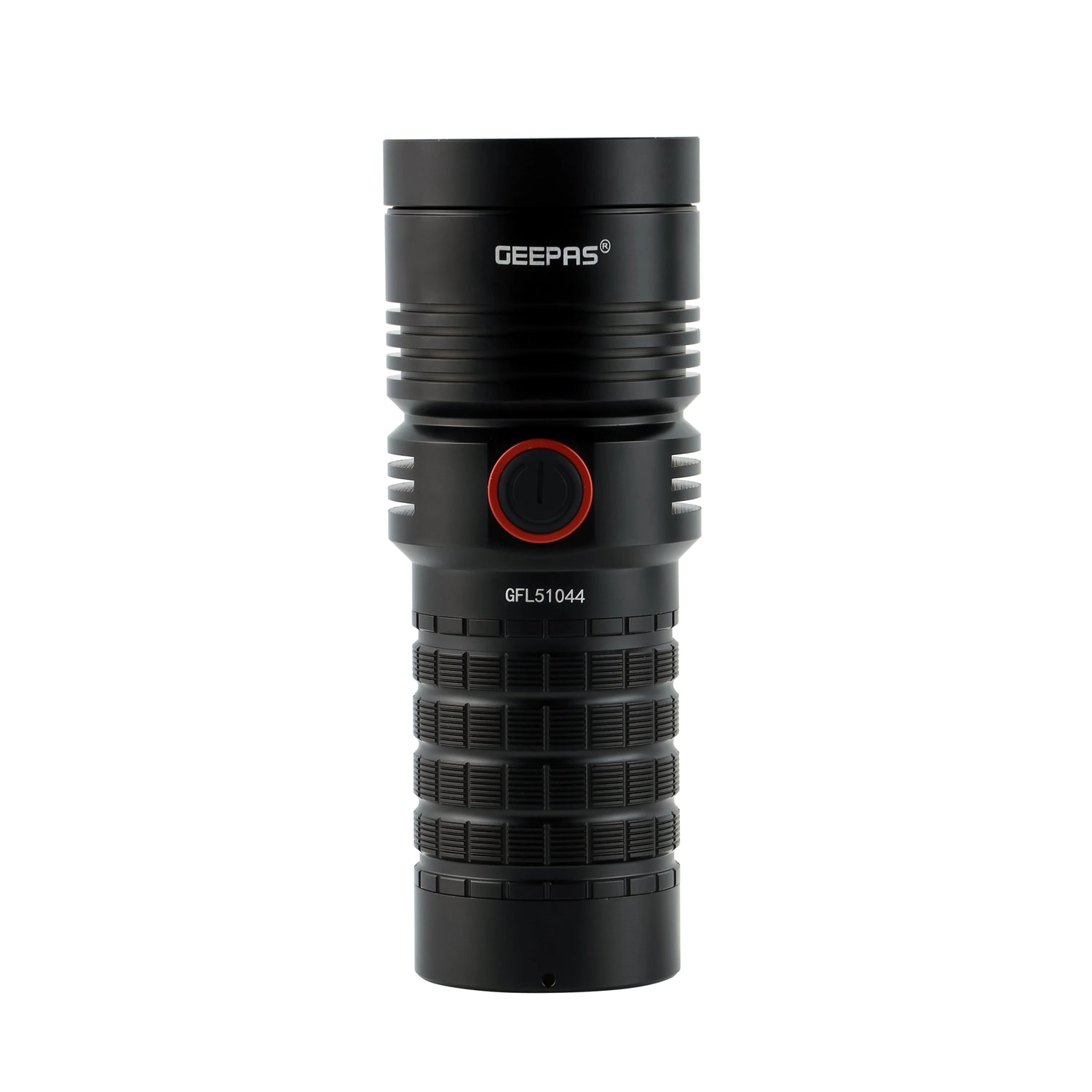 Geepas GFL51044 LED Flashlight with Built - in Power Bank | Waterproof Rechargeable Torch | Black Color | Ideal for Outdoor Adventures - Al Kabayel Discount CentreGeepas GFL51044 LED Flashlight with Built - in Power Bank | Waterproof Rechargeable Torch | Black Color | Ideal for Outdoor AdventuresHandheld FlashlightsGEEPASAl Kabayel Discount Centre