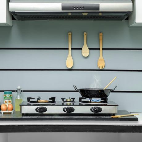 Geepas GGC31012 3 - Burner Gas Cooker Size 70mm, 40mm & 90mm Respectively - Ergonomic Design, Automatic Ignition, 3 Heating Zones |Stainless Steel Frame & Tray - Al Kabayel Discount CentreGeepas GGC31012 3 - Burner Gas Cooker Size 70mm, 40mm & 90mm Respectively - Ergonomic Design, Automatic Ignition, 3 Heating Zones |Stainless Steel Frame & TrayStovesGEEPASAl Kabayel Discount Centre