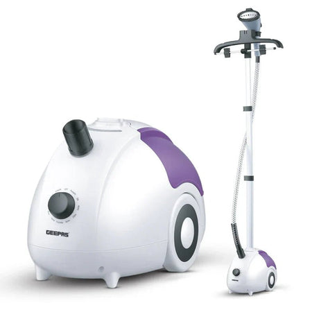 Geepas GGS25022 Garment Steamer - 2000W Power- 1.8L Water Tank - Al Kabayel Discount CentreGeepas GGS25022 Garment Steamer - 2000W Power- 1.8L Water TankIrons & SteamersGEEPASAl Kabayel Discount Centre