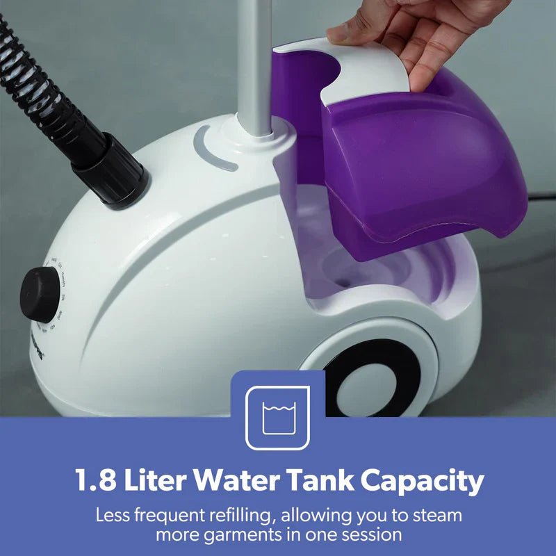 Geepas GGS25022 Garment Steamer - 2000W Power- 1.8L Water Tank - Al Kabayel Discount CentreGeepas GGS25022 Garment Steamer - 2000W Power- 1.8L Water TankIrons & SteamersGEEPASAl Kabayel Discount Centre