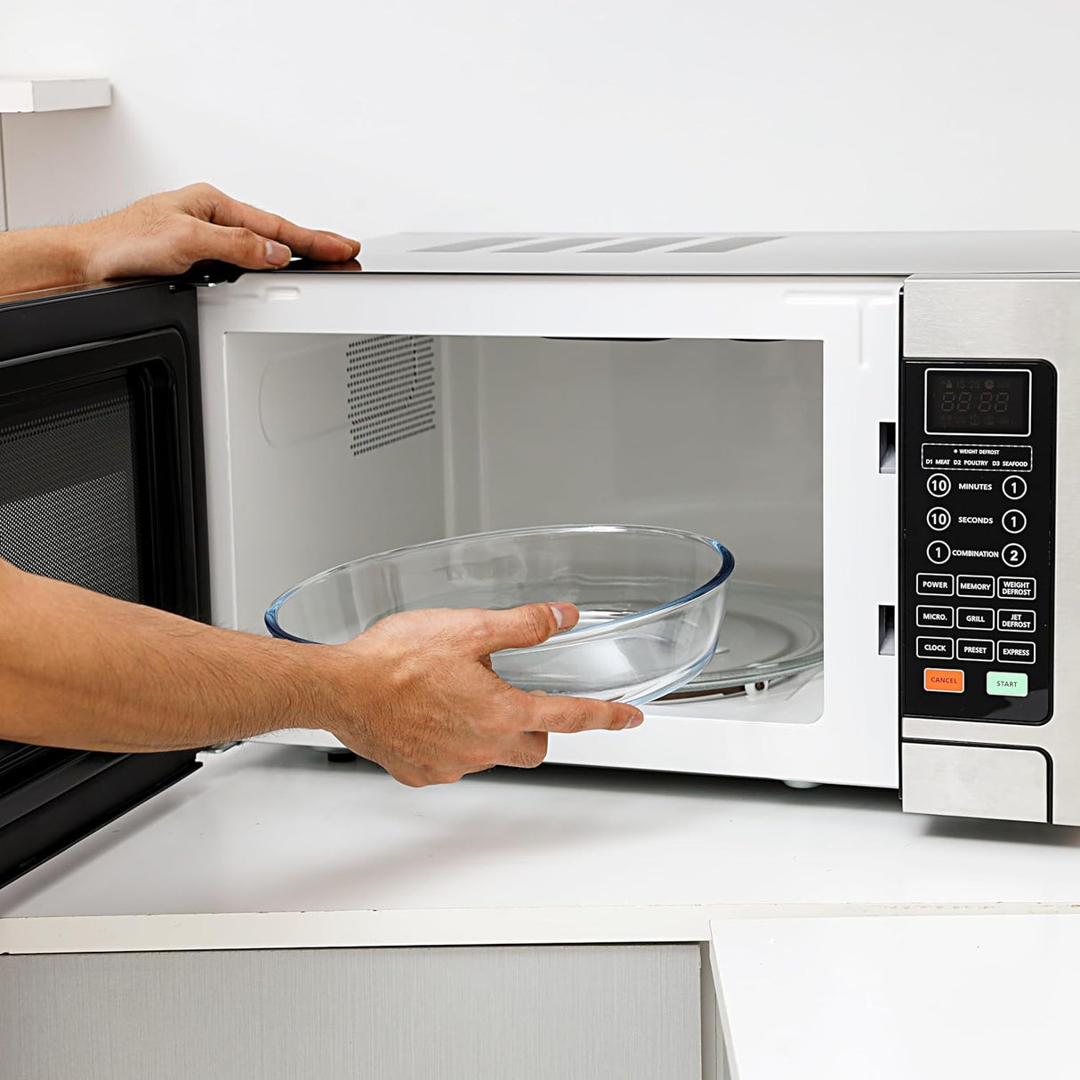 Geepas GMO1897 Grill - Digital Microwave Oven - 30L capacity - 1500W Oven with Multiple Cooking Menus |Reheating, Defrost & Grill |Ideal Grilling, Roasting, Heating & More - Al Kabayel Discount CentreGeepas GMO1897 Grill - Digital Microwave Oven - 30L capacity - 1500W Oven with Multiple Cooking Menus |Reheating, Defrost & Grill |Ideal Grilling, Roasting, Heating & MoreFood & Drink AppliancesGEEPASAl Kabayel Discount Centre