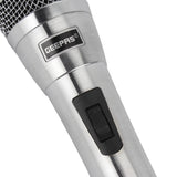 Geepas GMP15016 Dynamic Microphone | Sharp Sensitivity, Crystal - Clear Sound | 8m Cable, XLR Connector, Wide Frequency Range, Low Pass Filter | For Studio, Stage & Broadcasting | Silver - Al Kabayel Discount CentreGeepas GMP15016 Dynamic Microphone | Sharp Sensitivity, Crystal - Clear Sound | 8m Cable, XLR Connector, Wide Frequency Range, Low Pass Filter | For Studio, Stage & Broadcasting | SilverElectronic AppliancesGEEPASAl Kabayel Discount Centre