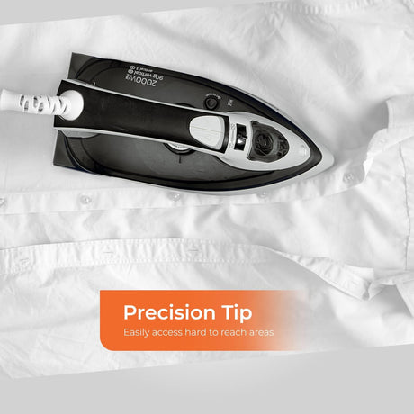 Geepas GSI7788 Ceramic Steam Iron 2000W - Temperature Control for Wet/Dry Crease Free Ironing | Steam Function & Self Cleaning Function - Al Kabayel Discount CentreGeepas GSI7788 Ceramic Steam Iron 2000W - Temperature Control for Wet/Dry Crease Free Ironing | Steam Function & Self Cleaning FunctionIrons & SteamersGEEPASAl Kabayel Discount Centre