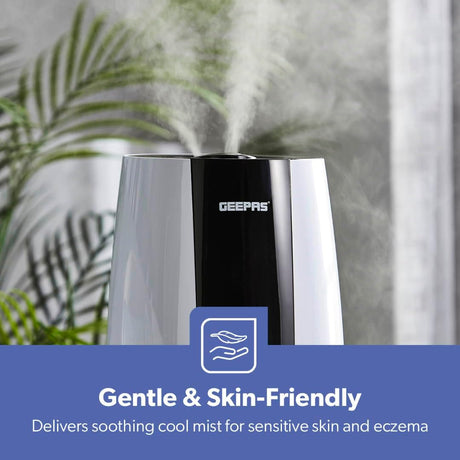 Geepas Humidifier for Bedroom, 2.6L Top Fill Cool Mist Large Room, 360° Rotatable, Night Light Auto Mode, 35dB Noise Level Humidifiers for Baby, Essential Oil Diffuser, Baby, Home, Work - Al Kabayel Discount CentreGeepas Humidifier for Bedroom, 2.6L Top Fill Cool Mist Large Room, 360° Rotatable, Night Light Auto Mode, 35dB Noise Level Humidifiers for Baby, Essential Oil Diffuser, Baby, Home, WorkHome Décor AccentsGEEPASAl Kabayel Discount Centre