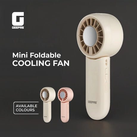 Geepas Mini Foldable Cooling Fan- GF21225 (Baige/Pink) - Al Kabayel Discount CentreGeepas Mini Foldable Cooling Fan- GF21225 (Baige/Pink)Mini FansGEEPASAl Kabayel Discount Centre