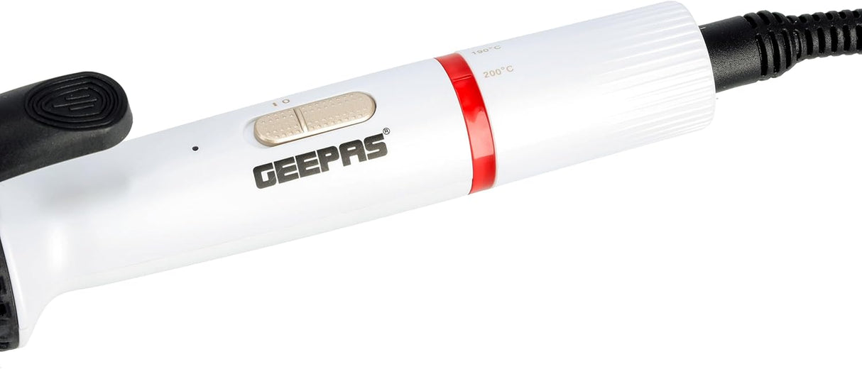 Geepas Portable Instant Pro Curling Iron with Titanium Barrel Coating, Auto - Shut Off 30 - minutes Timer & 5 - level Auto Shut Off - GHC86011 - Al Kabayel Discount CentreGeepas Portable Instant Pro Curling Iron with Titanium Barrel Coating, Auto - Shut Off 30 - minutes Timer & 5 - level Auto Shut Off - GHC86011Hair StraightenerGEEPASAl Kabayel Discount Centre