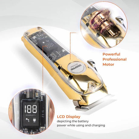 GEEPAS Professional Digital Hair Clipper 4 Adjustable Cutting Blades and 8 Different Length Limit Combs with LCD Display - GTR57504 - Al Kabayel Discount CentreGEEPAS Professional Digital Hair Clipper 4 Adjustable Cutting Blades and 8 Different Length Limit Combs with LCD Display - GTR57504Personal Care & Styling ToolsGEEPASAl Kabayel Discount Centre