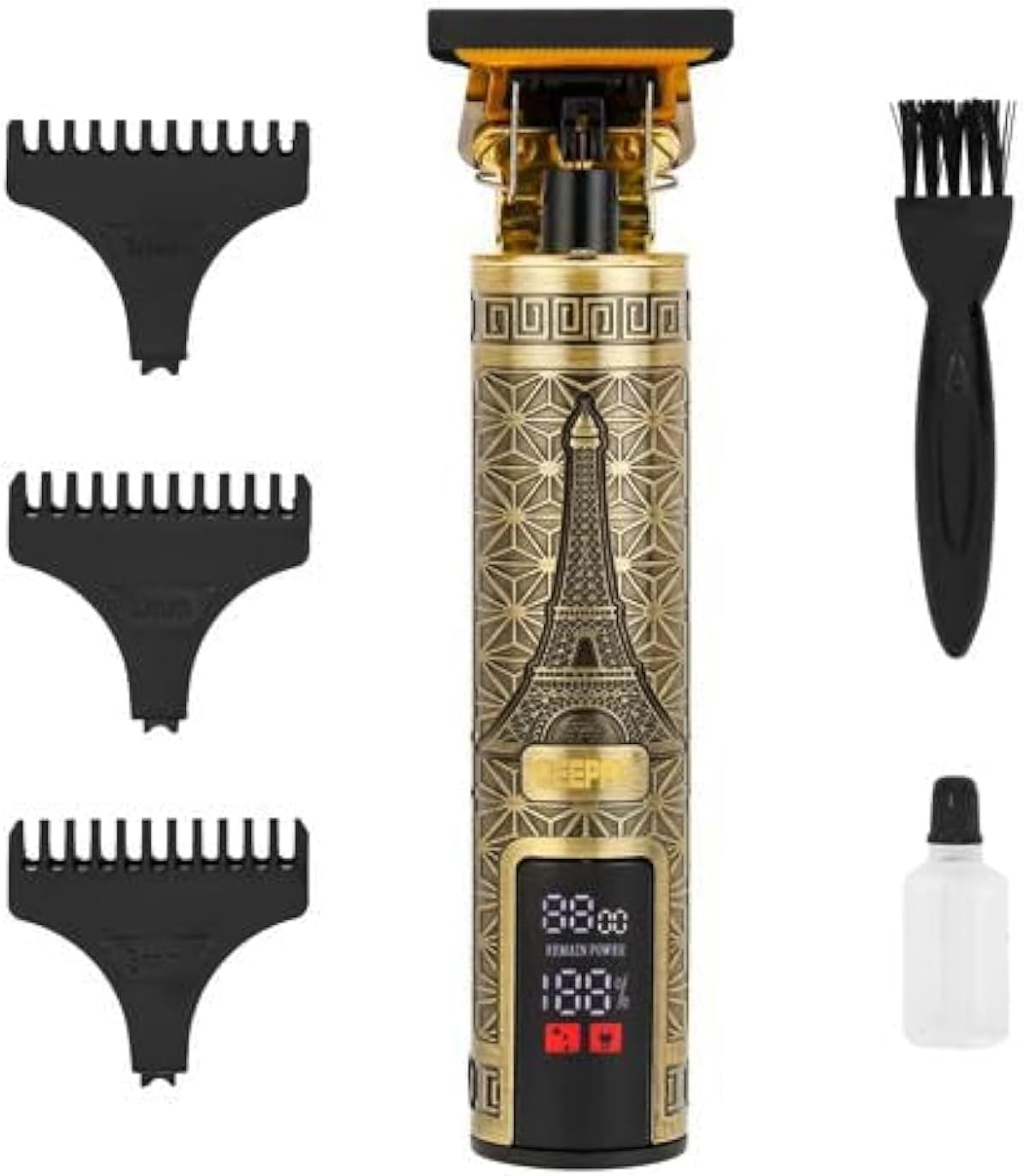 Geepas Professional Digital Hair Clipper - GTR56038|High Capacity Li - ion Battery|Does not Hurt Scalp| LCD Display, Perfect for Home and Saloon Styling| Golden and black - Al Kabayel Discount CentreGeepas Professional Digital Hair Clipper - GTR56038|High Capacity Li - ion Battery|Does not Hurt Scalp| LCD Display, Perfect for Home and Saloon Styling| Golden and blackTrimmerGEEPASAl Kabayel Discount Centre
