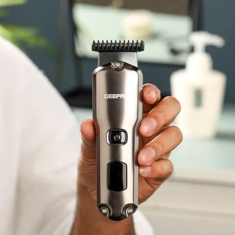 GEEPAS Rechargeable Hair and Beard Trimmer with 180 min Working Time, Detachable Blades and Waterproof IPX7/ LED Display, Cordless - GTR57508 - Al Kabayel Discount CentreGEEPAS Rechargeable Hair and Beard Trimmer with 180 min Working Time, Detachable Blades and Waterproof IPX7/ LED Display, Cordless - GTR57508Personal Care & Styling ToolsGEEPASAl Kabayel Discount Centre