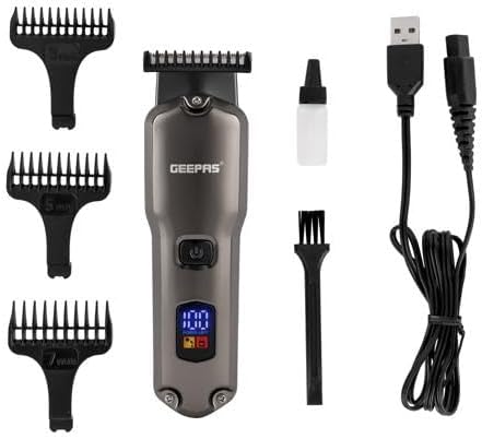 GEEPAS Rechargeable Hair and Beard Trimmer with 180 min Working Time, Detachable Blades and Waterproof IPX7/ LED Display, Cordless - GTR57508 - Al Kabayel Discount CentreGEEPAS Rechargeable Hair and Beard Trimmer with 180 min Working Time, Detachable Blades and Waterproof IPX7/ LED Display, Cordless - GTR57508Personal Care & Styling ToolsGEEPASAl Kabayel Discount Centre