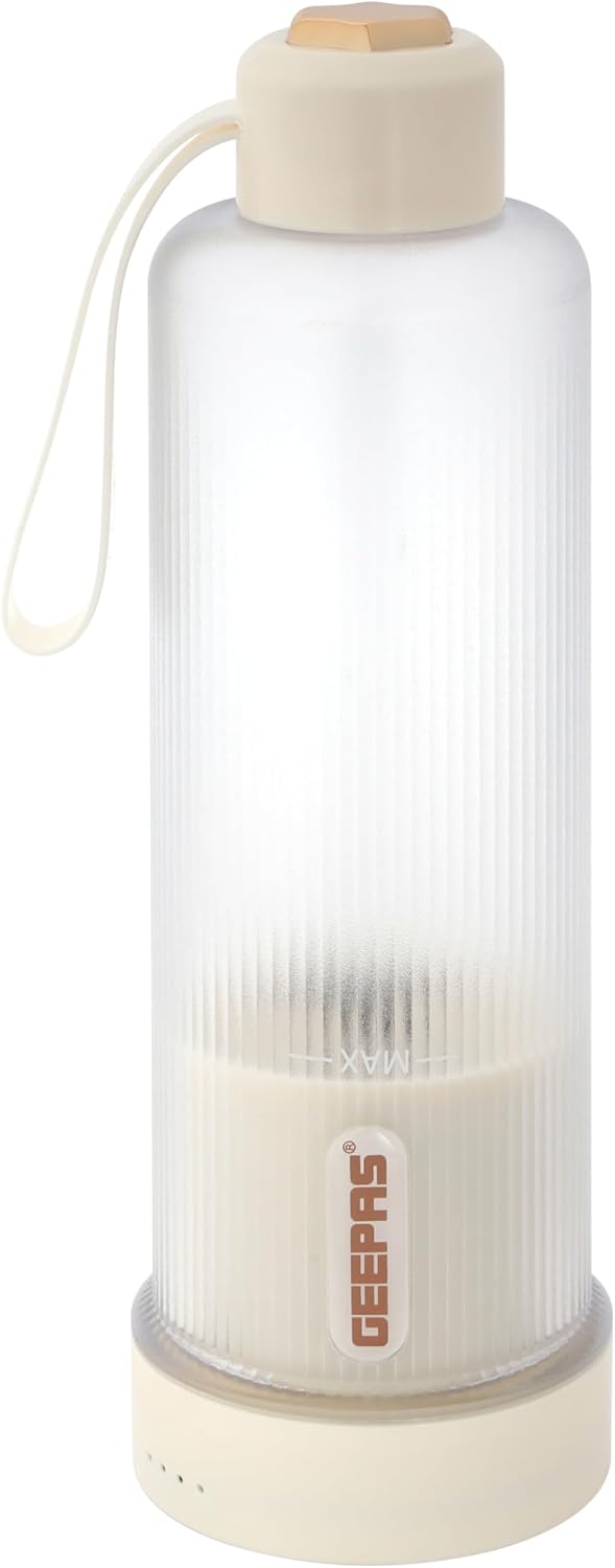 Geepas Rechargeable Portable Blender - GSB44055/ 450 ml Capacity, 8 Stainless Steel Blades, PC Bottle, with Smart Charging Indicators/White - Al Kabayel Discount CentreGeepas Rechargeable Portable Blender - GSB44055/ 450 ml Capacity, 8 Stainless Steel Blades, PC Bottle, with Smart Charging Indicators/WhiteBlenders, Mixers & Food ProcessorsGEEPASAl Kabayel Discount Centre