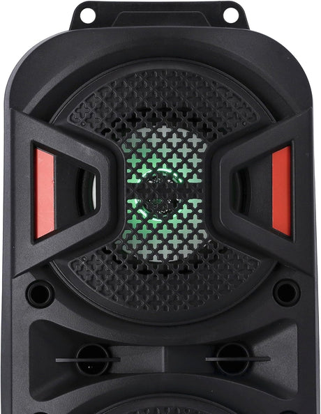 Geepas Rechargeable Portable Speaker - Portable Handle with 1500 MAH Huge Battery| TWS Connection & Compatible with BT/USB/AUX/FM/Micro SD | Ideal for Home, Hotels, Trips & Outdoor Use - Al Kabayel Discount CentreGeepas Rechargeable Portable Speaker - Portable Handle with 1500 MAH Huge Battery| TWS Connection & Compatible with BT/USB/AUX/FM/Micro SD | Ideal for Home, Hotels, Trips & Outdoor UseElectronic AppliancesGEEPASAl Kabayel Discount Centre
