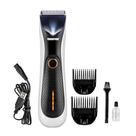 GEEPAS Rechargeable Trimmer with 2 Guide Combs(2mm to 7mm Cutting) - GTR56024N - Al Kabayel Discount CentreGEEPAS Rechargeable Trimmer with 2 Guide Combs(2mm to 7mm Cutting) - GTR56024NPersonal Care & Styling ToolsGEEPASAl Kabayel Discount Centre