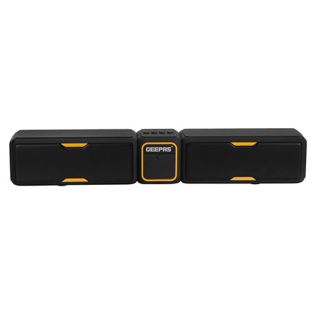 Geepas Soundbar Bluetooth Speaker | Powerful 20W Stereo Output | 4 Built - In Speakers| TWS Connectivity| Bluetooth 5.0| FM/USB/TF/AUX Support - Al Kabayel Discount CentreGeepas Soundbar Bluetooth Speaker | Powerful 20W Stereo Output | 4 Built - In Speakers| TWS Connectivity| Bluetooth 5.0| FM/USB/TF/AUX SupportElectronic AppliancesGEEPASAl Kabayel Discount Centre