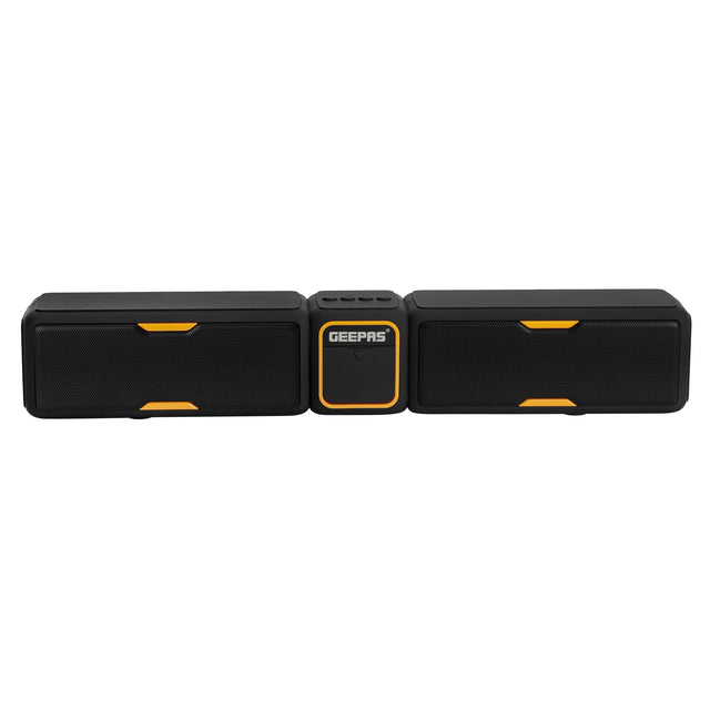 Geepas Soundbar Bluetooth Speaker | Powerful 20W Stereo Output | 4 Built - In Speakers| TWS Connectivity| Bluetooth 5.0| FM/USB/TF/AUX Support - Al Kabayel Discount CentreGeepas Soundbar Bluetooth Speaker | Powerful 20W Stereo Output | 4 Built - In Speakers| TWS Connectivity| Bluetooth 5.0| FM/USB/TF/AUX SupportElectronic AppliancesGEEPASAl Kabayel Discount Centre
