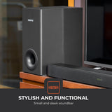 Geepas Wireless Sound Bar - GMS11173| USB/AUX/Bluetooth/HDMI | Sound Bar System with Wireless Subwoofer, Connect to TV, Mobile, Laptop & More - Al Kabayel Discount CentreGeepas Wireless Sound Bar - GMS11173| USB/AUX/Bluetooth/HDMI | Sound Bar System with Wireless Subwoofer, Connect to TV, Mobile, Laptop & MoreElectronic AppliancesGEEPASAl Kabayel Discount Centre