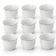 Germax 12pcs White Ceramic Cawa Cup Set with Unique Artistic Design and Golden Rim 80ml Premium Espresso Style Cups for Serving Coffee and Tea - Al Kabayel Discount CentreGermax 12pcs White Ceramic Cawa Cup Set with Unique Artistic Design and Golden Rim 80ml Premium Espresso Style Cups for Serving Coffee and TeaTea SetsGERMAXAl Kabayel Discount Centre