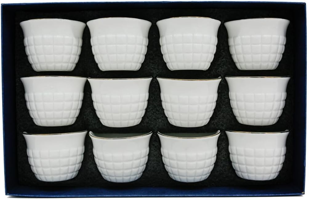 Germax Ceramic 12Pcs Cawa Cup 50ML - White&Gold - Al Kabayel Discount CentreGermax Ceramic 12Pcs Cawa Cup 50ML - White&GoldTea CupsGERMAXAl Kabayel Discount Centre
