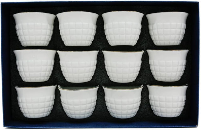 Germax Ceramic 12Pcs Cawa Cup 50ML - White&Gold - Al Kabayel Discount CentreGermax Ceramic 12Pcs Cawa Cup 50ML - White&GoldTea CupsGERMAXAl Kabayel Discount Centre