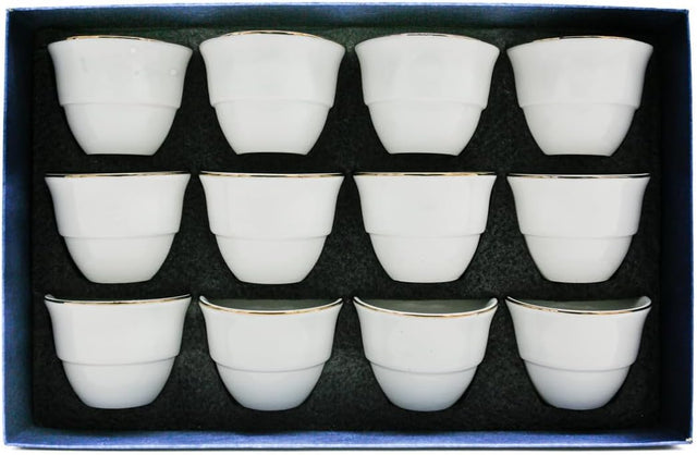 Germax Ceramic 12Pcs Cermic Cawa Cup 50ML - White&Gold - Al Kabayel Discount CentreGermax Ceramic 12Pcs Cermic Cawa Cup 50ML - White&GoldTea CupsGERMAXAl Kabayel Discount Centre