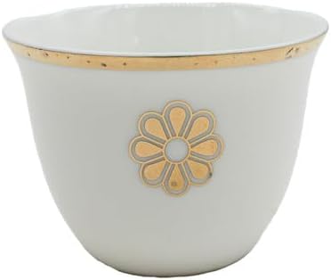 Germax Ceramic Cawa Cups for Tea Coffee Perfect for Home Office Coffee Shops Set of 12Pcs(60ML) - White&GoldÂ  - Al Kabayel Discount CentreGermax Ceramic Cawa Cups for Tea Coffee Perfect for Home Office Coffee Shops Set of 12Pcs(60ML) - White&GoldÂ Tea CupsGERMAXAl Kabayel Discount Centre