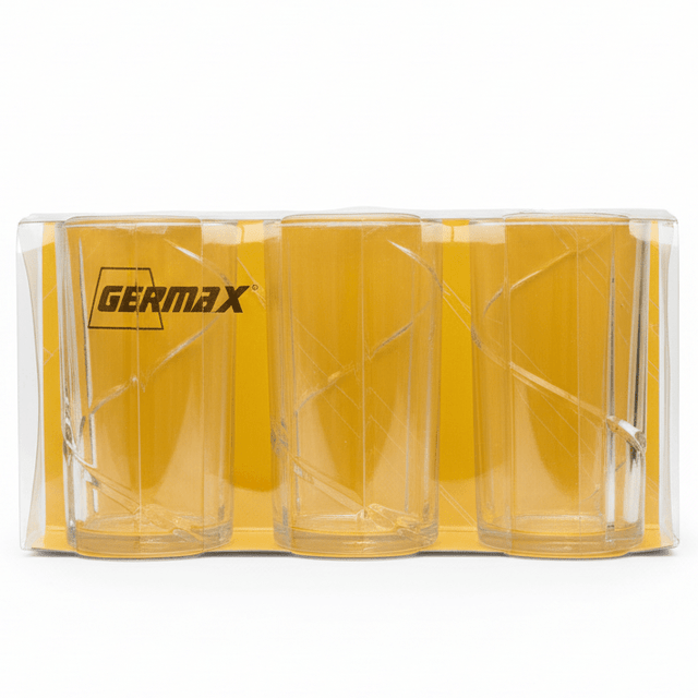 Germax Classic Clear Glass Tumbler Set – Durable Everyday Drinking Glasses, 3 Pieces, 250 ml - Al Kabayel Discount CentreGermax Classic Clear Glass Tumbler Set – Durable Everyday Drinking Glasses, 3 Pieces, 250 mlTumblersGERMAXAl Kabayel Discount Centre