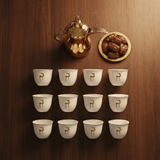 Germax Classic White Ceramic Arabic Cawa Cups Set of 12 Gold Rim Deer Motif Traditional Gahwa Coffee Cups 80 ml - Al Kabayel Discount CentreGermax Classic White Ceramic Arabic Cawa Cups Set of 12 Gold Rim Deer Motif Traditional Gahwa Coffee Cups 80 mlTea CupsGERMAXAl Kabayel Discount Centre