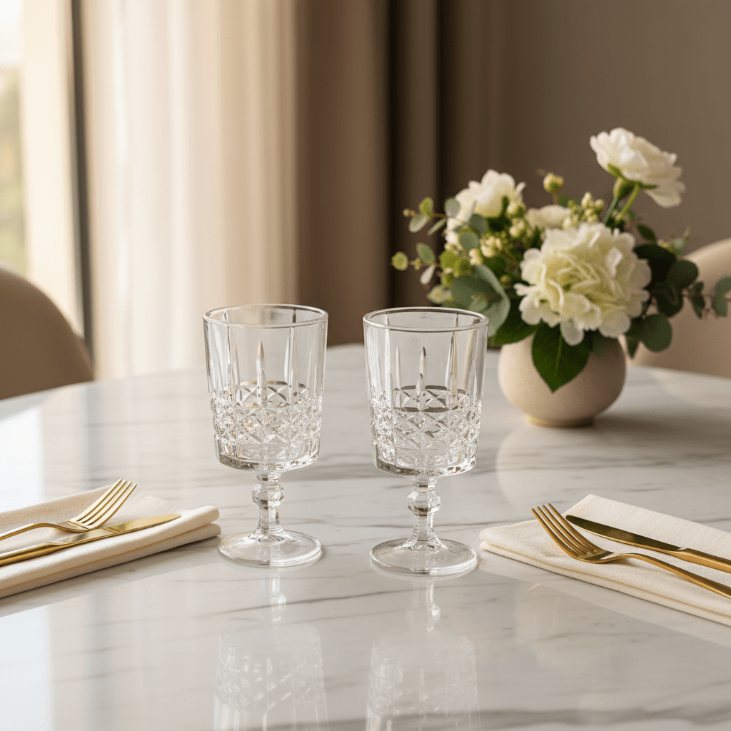 Germax Elegant Clear Stem Drinking Glass Set – Premium Tableware, 2 Pieces, 200 ml Capacity - Al Kabayel Discount CentreGermax Elegant Clear Stem Drinking Glass Set – Premium Tableware, 2 Pieces, 200 ml CapacityTumblersGERMAXAl Kabayel Discount Centre