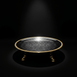 Germax Footed Silver & Gold Round Serving Tray – 32×12cm - Al Kabayel Discount CentreGermax Footed Silver & Gold Round Serving Tray – 32×12cmServing TraysGERMAXAl Kabayel Discount Centre