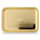 Germax Gold Rectangle Serving Tray 22×15cm – Ornate Engraved Metal Tray - Al Kabayel Discount CentreGermax Gold Rectangle Serving Tray 22×15cm – Ornate Engraved Metal TrayServing TraysGERMAXAl Kabayel Discount Centre