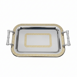 Germax Golden & Stainless Steel Rectangle Serving Tray with Handles - 26cmX40cm - Al Kabayel Discount CentreGermax Golden & Stainless Steel Rectangle Serving Tray with Handles - 26cmX40cmServing TraysGERMAXAl Kabayel Discount Centre