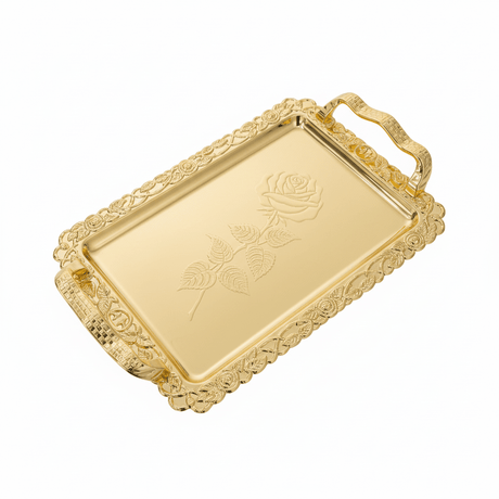 Germax Golden Steel Rectangle Serving Tray - 18cmX24cm - Al Kabayel Discount CentreGermax Golden Steel Rectangle Serving Tray - 18cmX24cmServing TraysGERMAXAl Kabayel Discount Centre