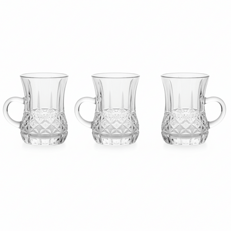 Germax Luxury Crystal Diamond - Cut Tea Glass Set of 3 Pieces | 100ml | Premium Glassware for Home & Gifting - Al Kabayel Discount CentreGermax Luxury Crystal Diamond - Cut Tea Glass Set of 3 Pieces | 100ml | Premium Glassware for Home & GiftingTumblersGermaxAl Kabayel Discount Centre