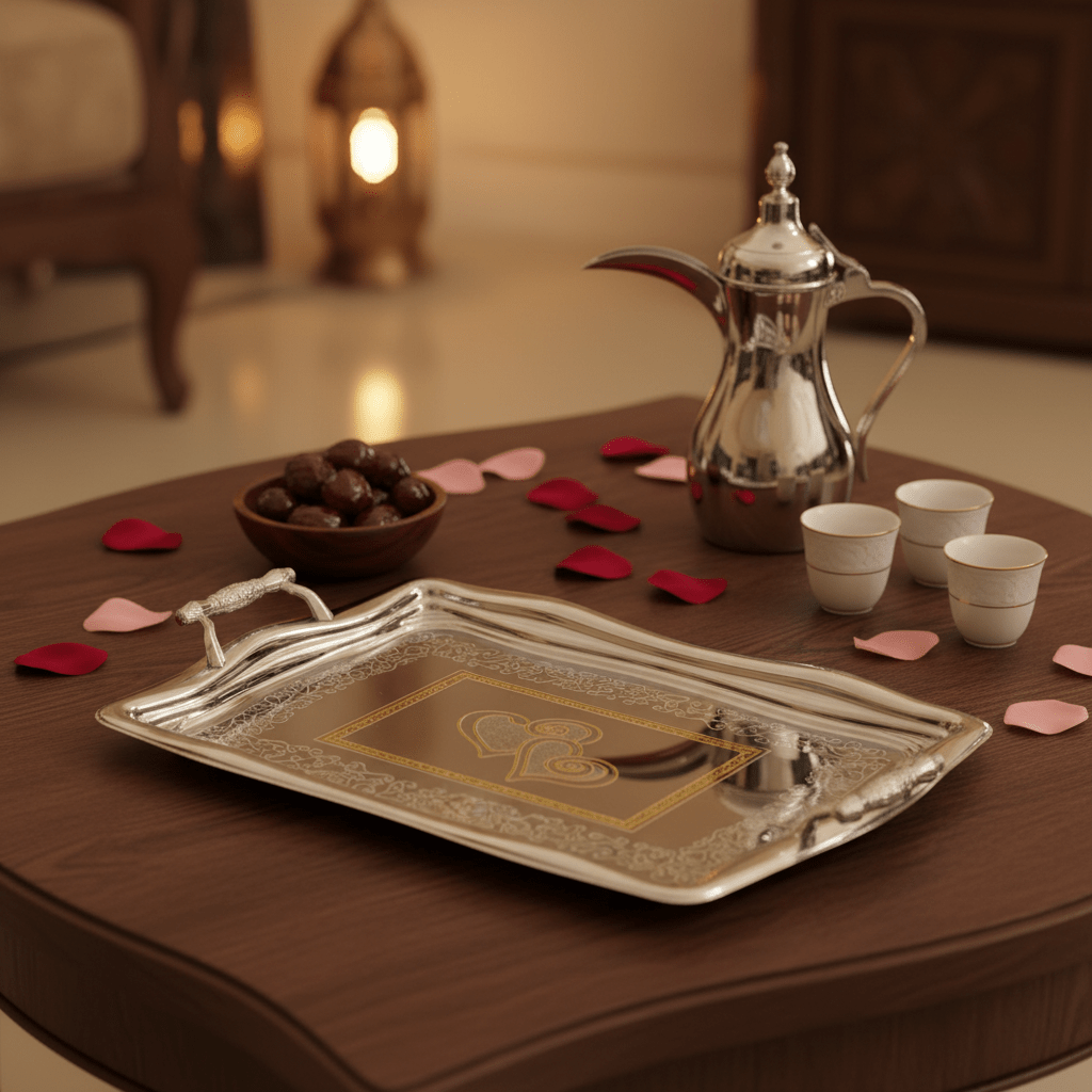 Germax Luxury Silver & Gold Stainless Steel Serving Tray with Handles | 49×32cm | - Al Kabayel Discount CentreGermax Luxury Silver & Gold Stainless Steel Serving Tray with Handles | 49×32cm |Serving TraysGERMAXAl Kabayel Discount Centre