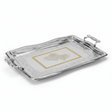 Germax Luxury Silver & Gold Stainless Steel Serving Tray with Handles | 49×32cm | - Al Kabayel Discount CentreGermax Luxury Silver & Gold Stainless Steel Serving Tray with Handles | 49×32cm |Serving TraysGERMAXAl Kabayel Discount Centre