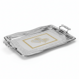 Germax Luxury Silver & Gold Stainless Steel Serving Tray with Handles | 49×32cm | - Al Kabayel Discount CentreGermax Luxury Silver & Gold Stainless Steel Serving Tray with Handles | 49×32cm |Serving TraysGERMAXAl Kabayel Discount Centre