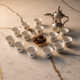 Germax Luxury White Ceramic Arabic Coffee Cawa Cups Set of 12 Gold Rim Palm Tree Design Middle Eastern Gahwa Finjan 80 ml - Al Kabayel Discount CentreGermax Luxury White Ceramic Arabic Coffee Cawa Cups Set of 12 Gold Rim Palm Tree Design Middle Eastern Gahwa Finjan 80 mlTea CupsGERMAXAl Kabayel Discount Centre
