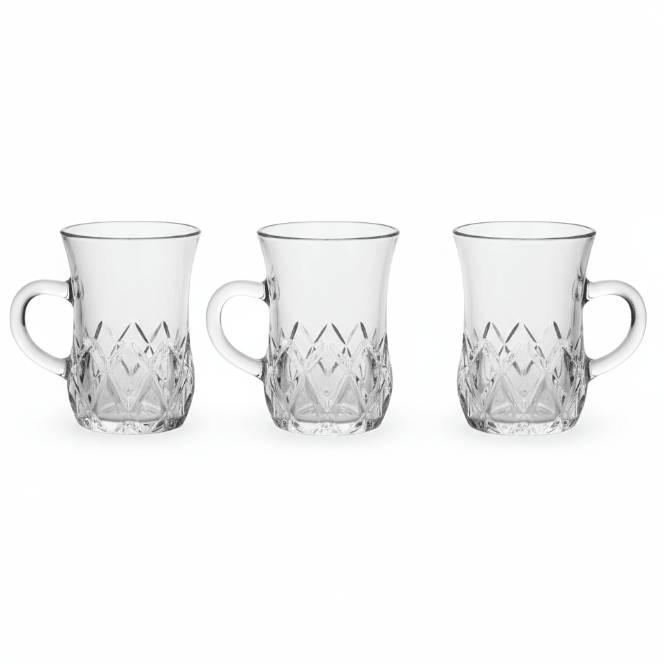 Germax Modern Design Glass Mug Set of Three Pieces with 100 ml - Al Kabayel Discount CentreGermax Modern Design Glass Mug Set of Three Pieces with 100 mlTumblersGermaxAl Kabayel Discount Centre