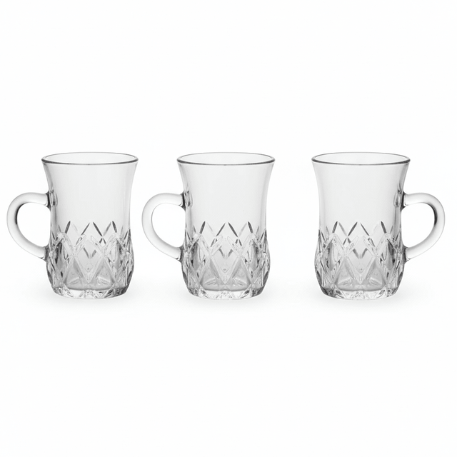 Germax Modern Design Glass Mug Set of Three Pieces with 100 ml - Al Kabayel Discount CentreGermax Modern Design Glass Mug Set of Three Pieces with 100 mlTumblersGermaxAl Kabayel Discount Centre
