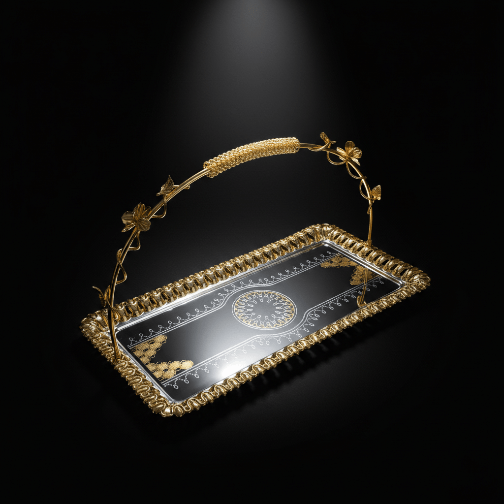 Germax Premium Silver & Gold Rectangular Serving Tray with Handles – 38×18cm - Al Kabayel Discount CentreGermax Premium Silver & Gold Rectangular Serving Tray with Handles – 38×18cmServing TraysGERMAXAl Kabayel Discount Centre